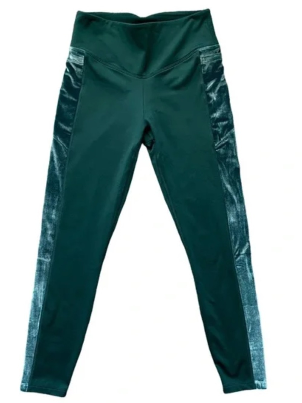 PINK VS Dark Ivy, Fleece Lined, Velvet Trim Reflecting Back  Logo Leggings